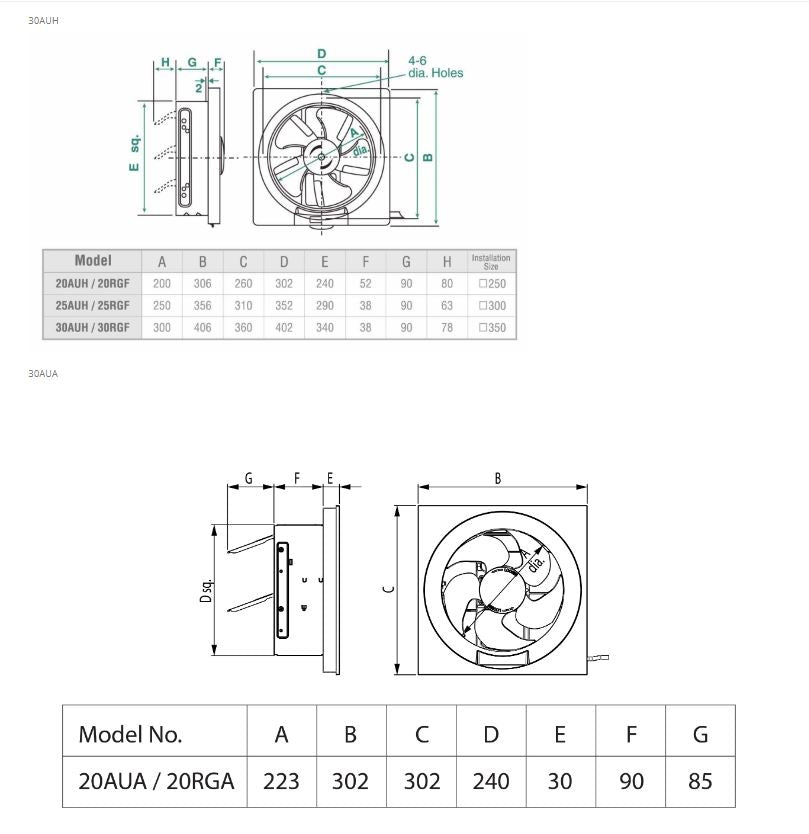 KDK Wall Mount Ventilating Fan 30cm 30AUA