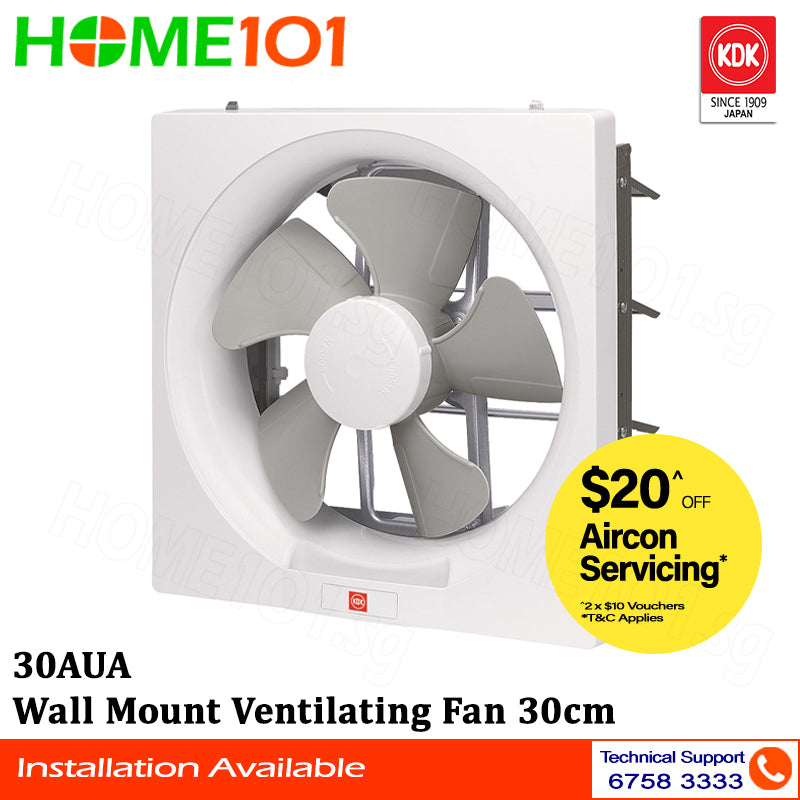 KDK Wall Mount Ventilating Fan 20-30cm 20AUA / 25AUA / 30AUA