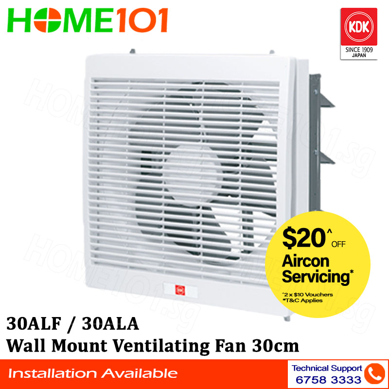 KDK Wall Mount Ventilating Fan 20-30cm 20ALA / 25ALA / 30ALA
