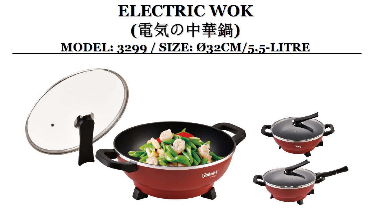 Takahi Electric Wok 5.5L 3299