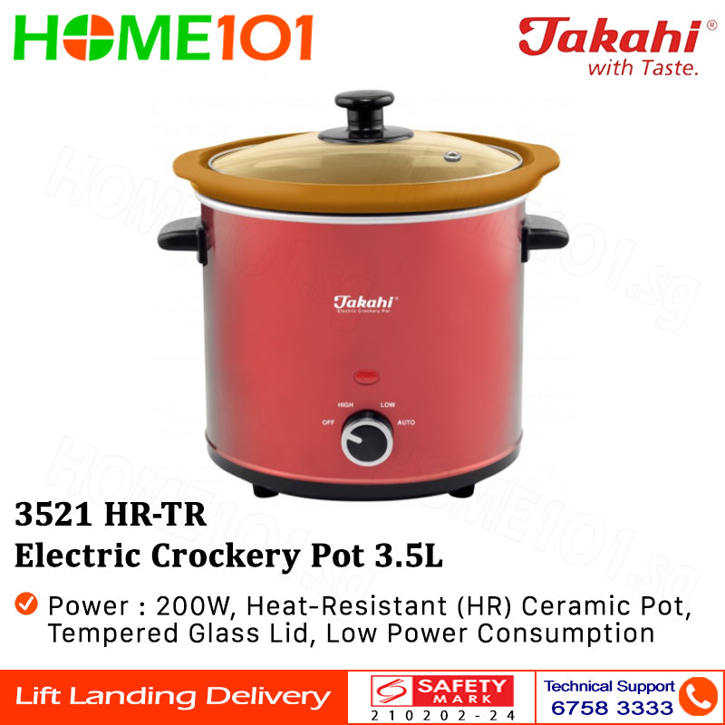 Takahi Electric Crockery Pot 3.5L 3521 HR-TR