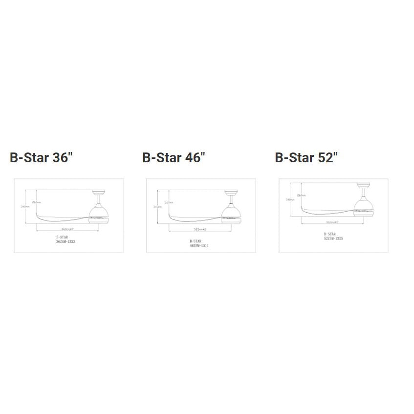 ($1 REPLACEMENT) Fanco DC Remote Ceiling Fan with Light 36" / 46" / 52" B-Star