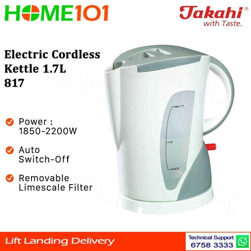 Takahi Electric Cordless Kettle 1.7L 817