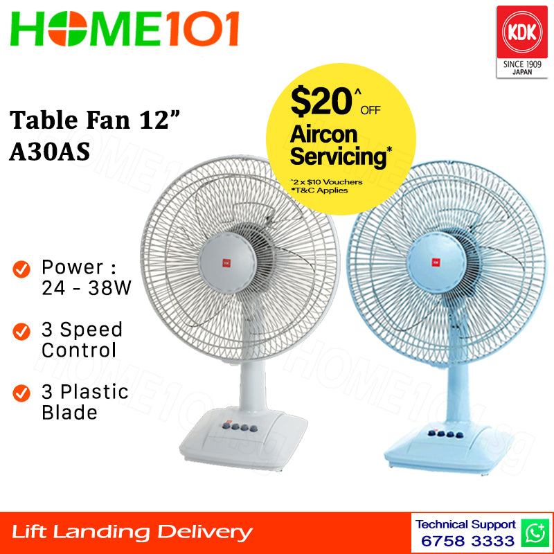 KDK Table Fan 30cm Plastic Blade A30AS