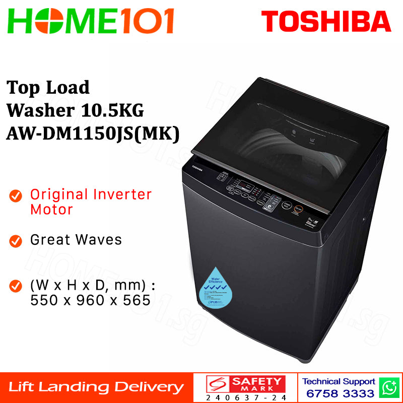 Toshiba Top Load Washer 10.5KG AW-DM1150JS(MK)