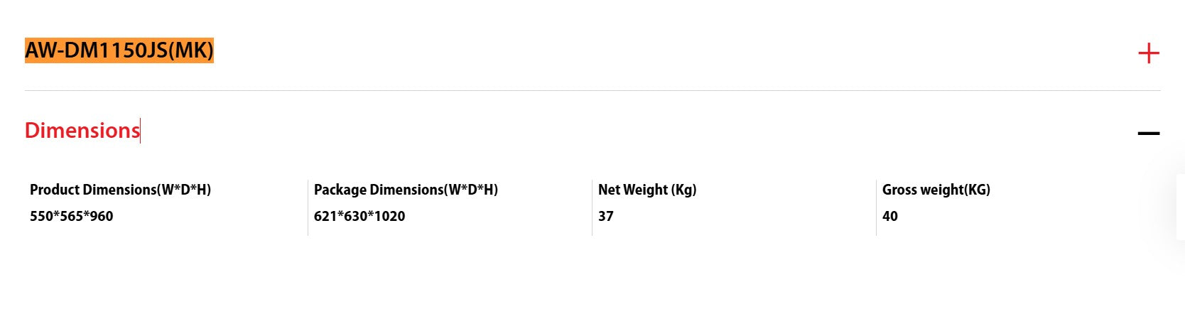 Toshiba Top Load Washer 10.5KG AW-DM1150JS(MK)