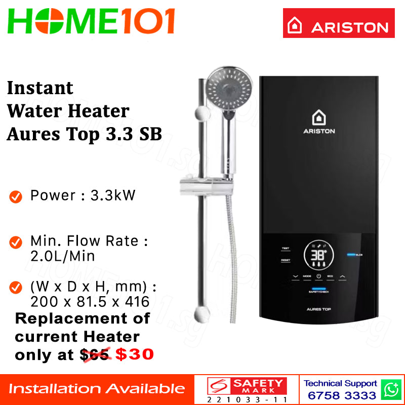 Ariston Instant Water Heater Aures Top 3.3 SB