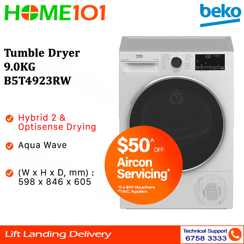 Beko Tumble Dryer 9.0KG B5T4923RW