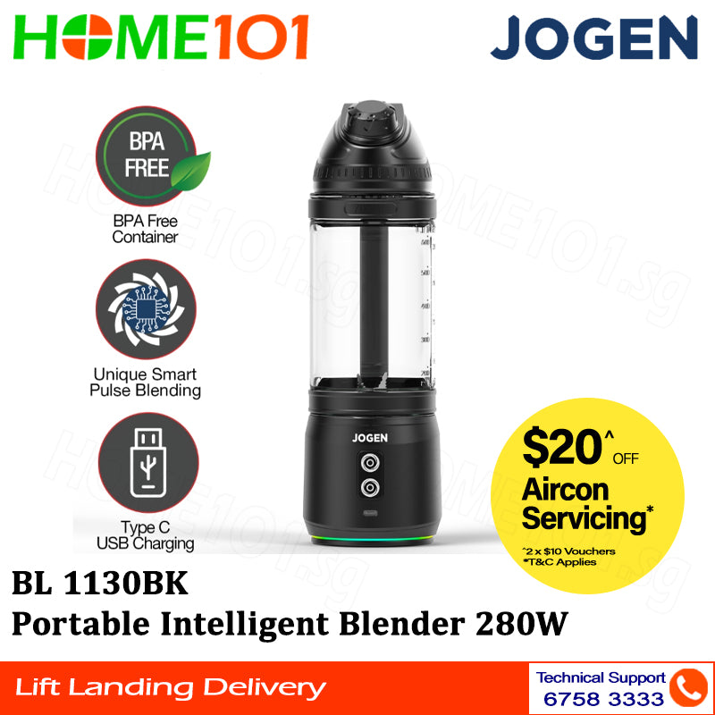 Jogen Portable Intelligent Blender 280W BL 1130BK || BL 1130WH