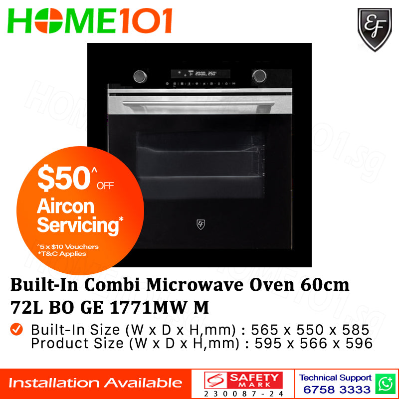 EF Built-In Oven 60cm 72L BO GE 1771MW M