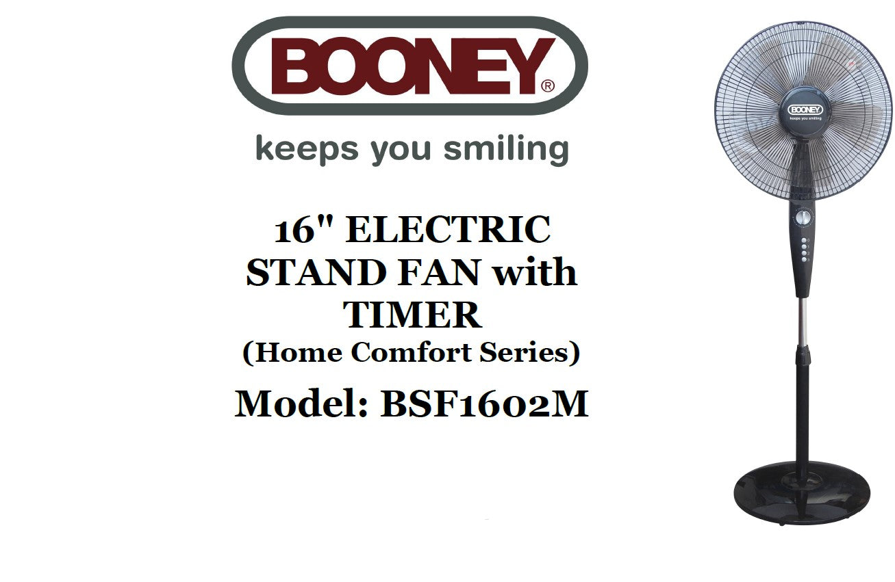 Booney Stand Fan with Timer 16 Inch BSF1602M