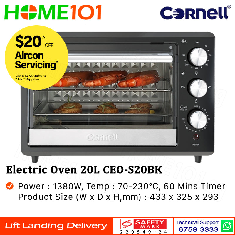 Cornell Electric Oven 20L CEO-S20BK