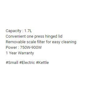 Cornell Cordless Kettle 1.7L CJKS17L