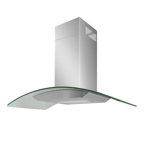 EF Wall Mounted Chimney Hood 90cm CK VETRO PLUS