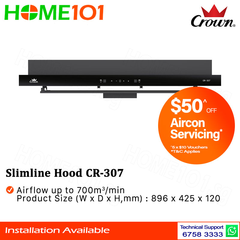 Crown Slimline Hood 90cm CR-307