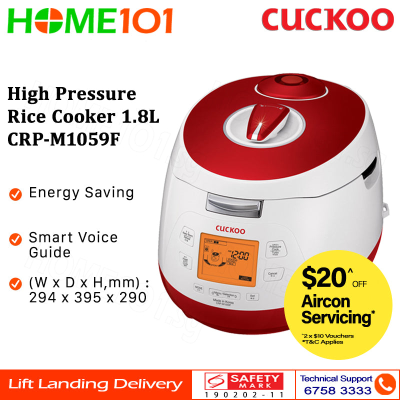 Cuckoo High Pressure Rice Cooker 1.8L CRP-M1059F