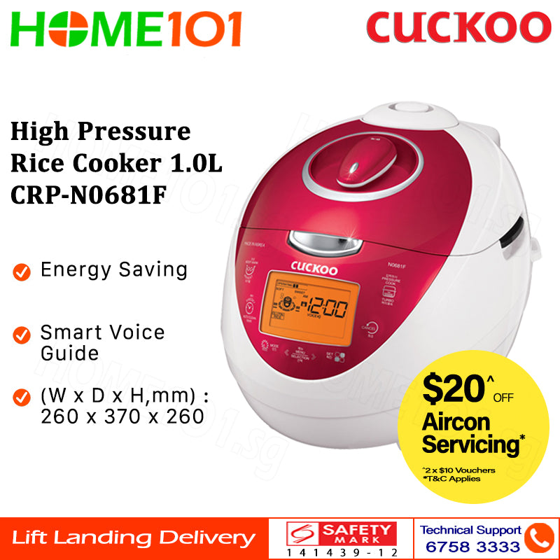 Cuckoo High Pressure Rice Cooker 1.0L CRP-N0681F