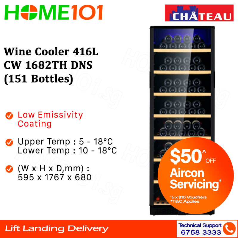 Chateau Wine Cooler 416L CW 1682TH DNS (151 Bottles)