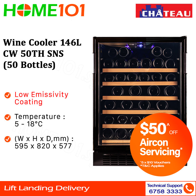 Chateau Wine Cooler 146L CW 50TH SNS (50 Bottles)