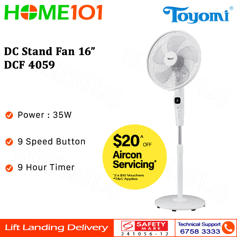 Toyomi DC Stand Fan 16" DCF 4059