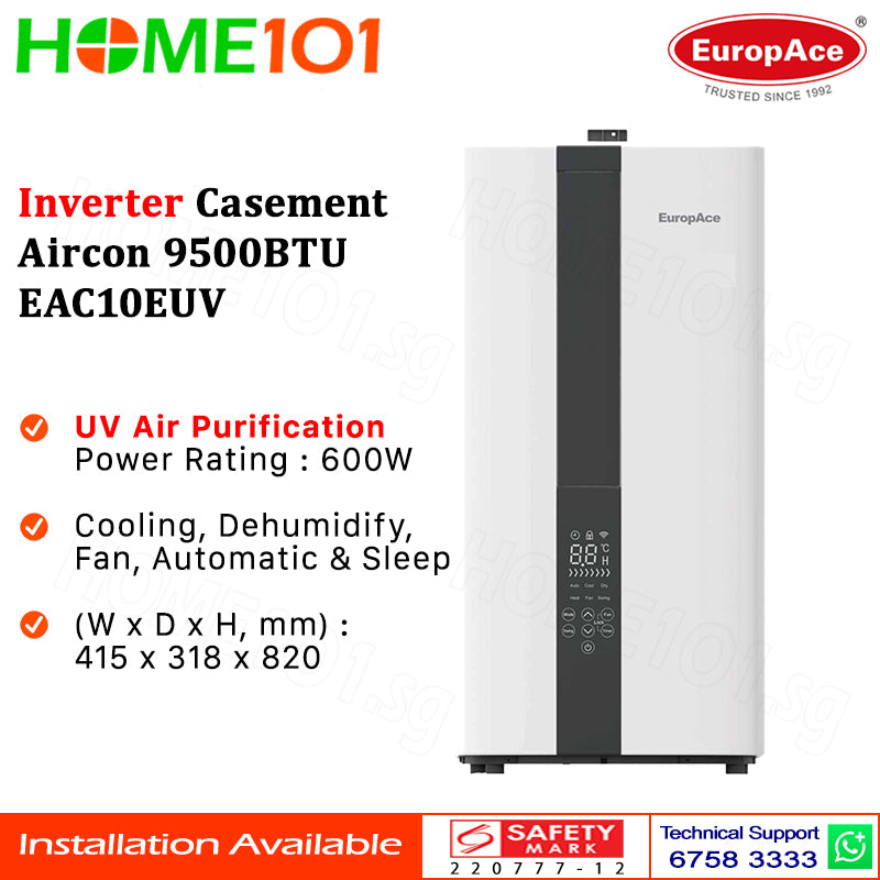 Europace Inverter Casement Aircon 9500BTU EAC10EUV
