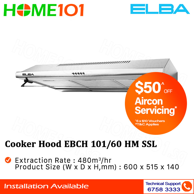 Elba Cooker Hood 60cm EBCH 101/60 HM SSL