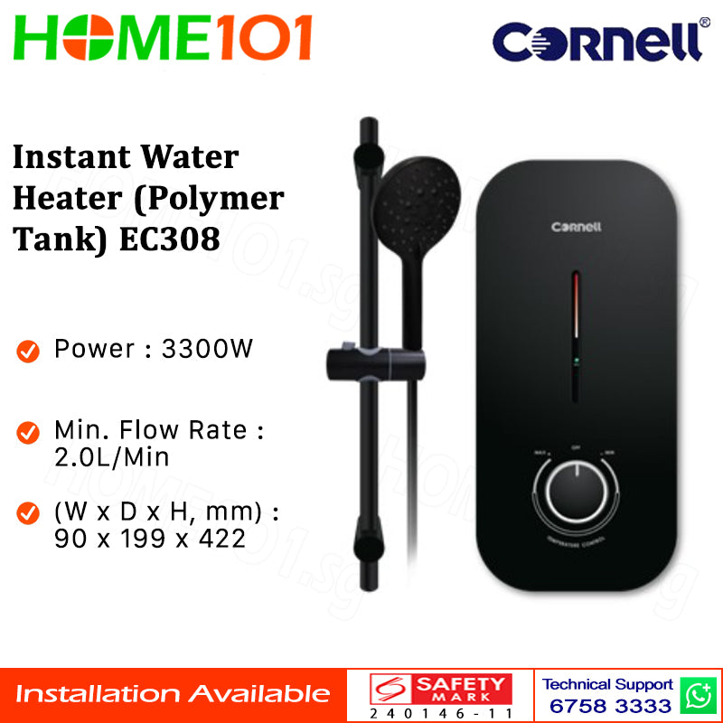 Cornell Instant Water Heater (Polymer Tank) EC308