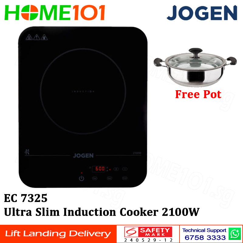 Jogen Ultra Slim Induction Cooker 2100W EC 7325 *FREE POT