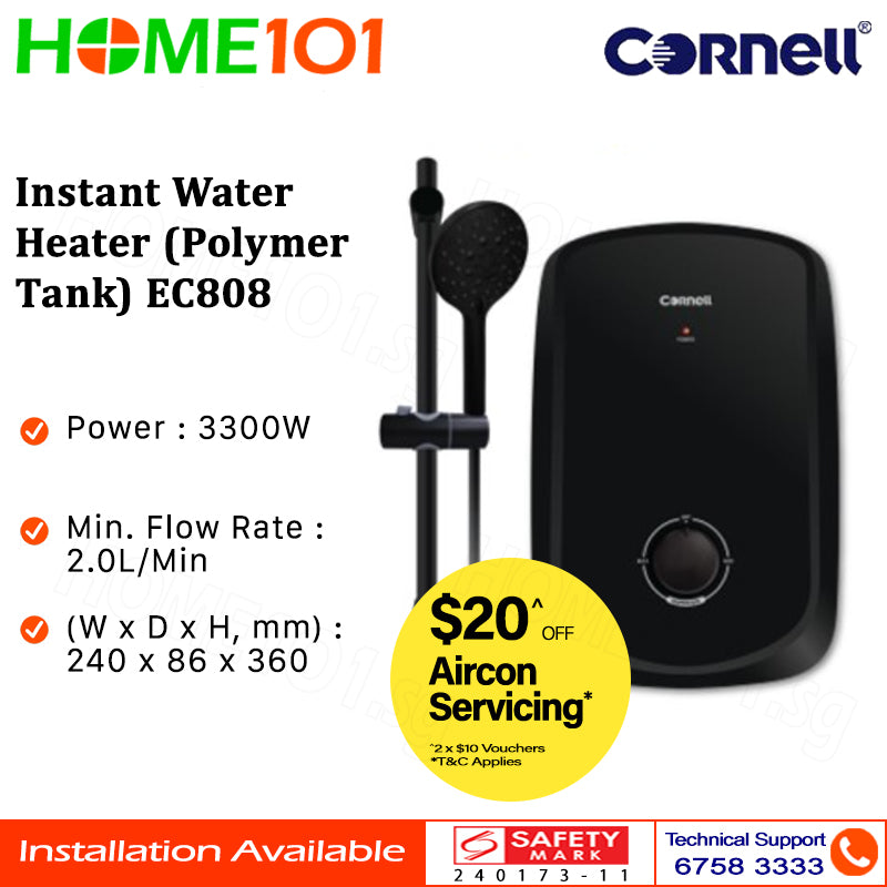 Cornell Instant Water Heater (Polymer Tank) EC808