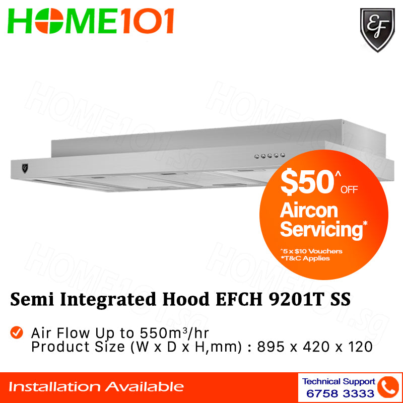 EF Semi Integrated Hood 90cm EFCH 9201T SS