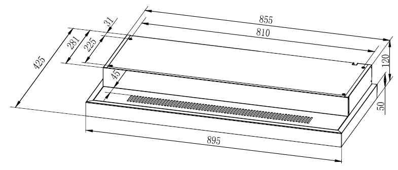 EF Semi Integrated Hood 90cm EFCH 9201T SS