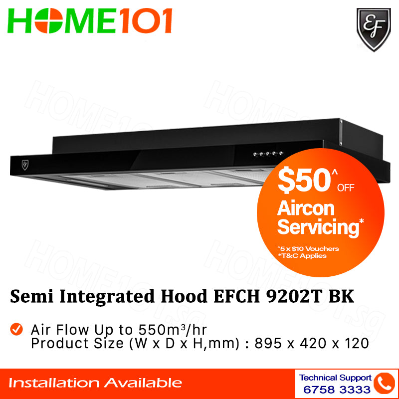 EF Semi Integrated Hood 90cm EFCH 9202T BK