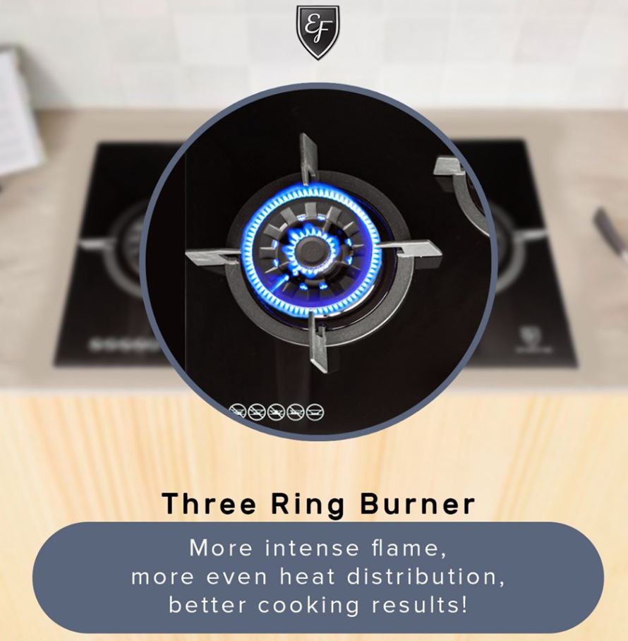 EF 3 Burners Built-In Hob EFH 7635 WT VGB