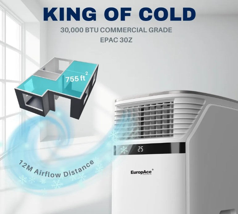 Europace Dual Hose Portable Aircon 30000BTU EPAC30Z