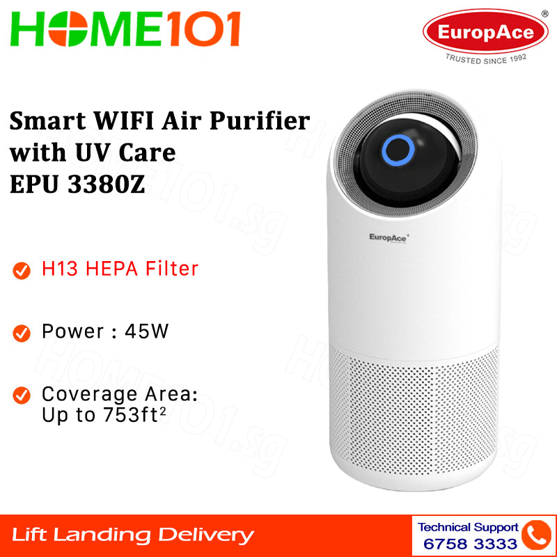 Europace Smart WIFI Air Purifier with UV Care EPU 3380Z