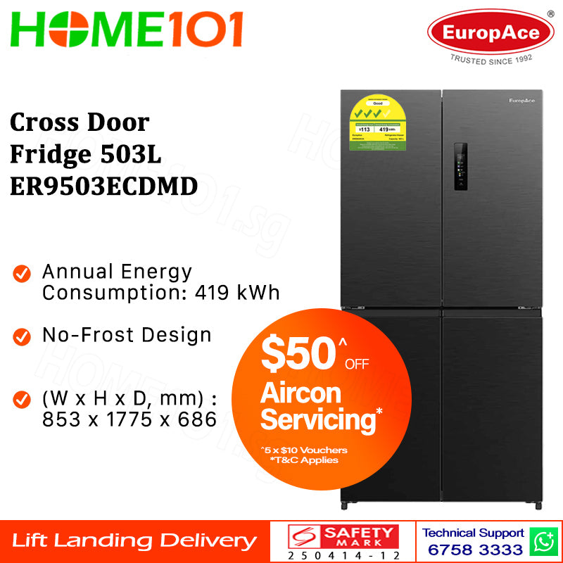 Europace Cross Door Fridge 503L ER9503ECDMD