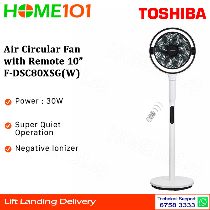 Toshiba Air Circular Fan 10" F-DSC80XSG(W)