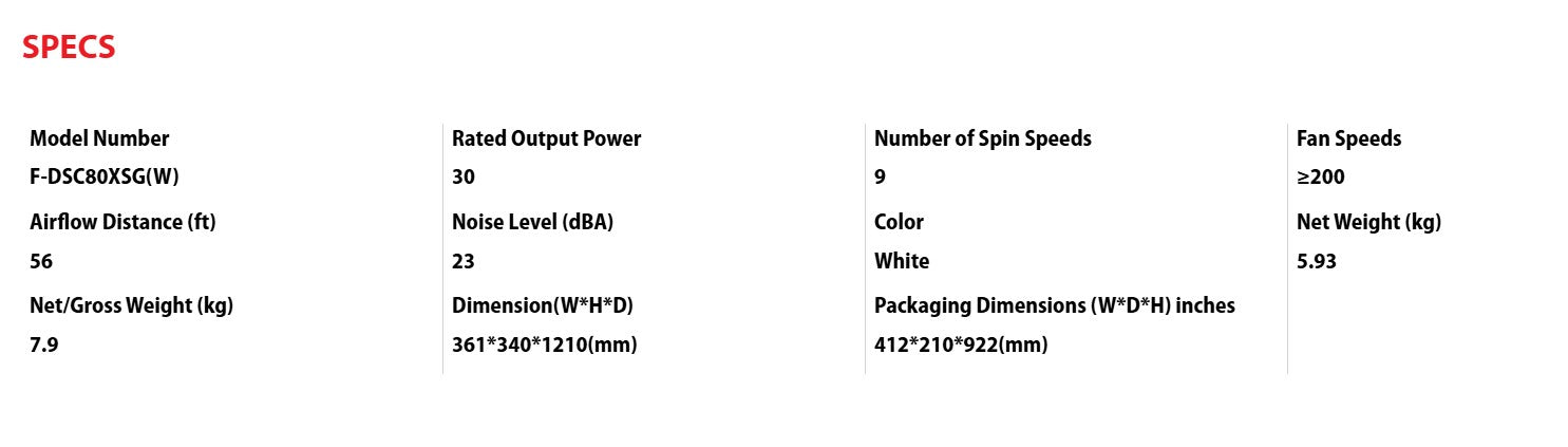 Toshiba Air Circular Fan 10" F-DSC80XSG(W)