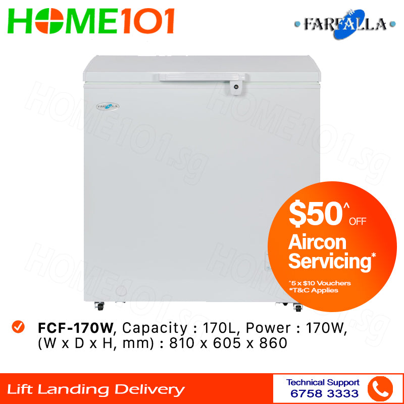 Farfalla Chest Freezer 170L FCF-170W