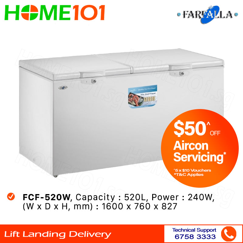 Farfalla Chest Freezer 520L FCF-520W