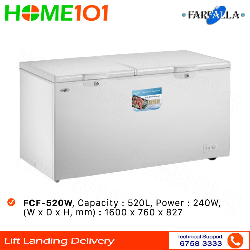 Farfalla Chest Freezer 520L FCF-520W