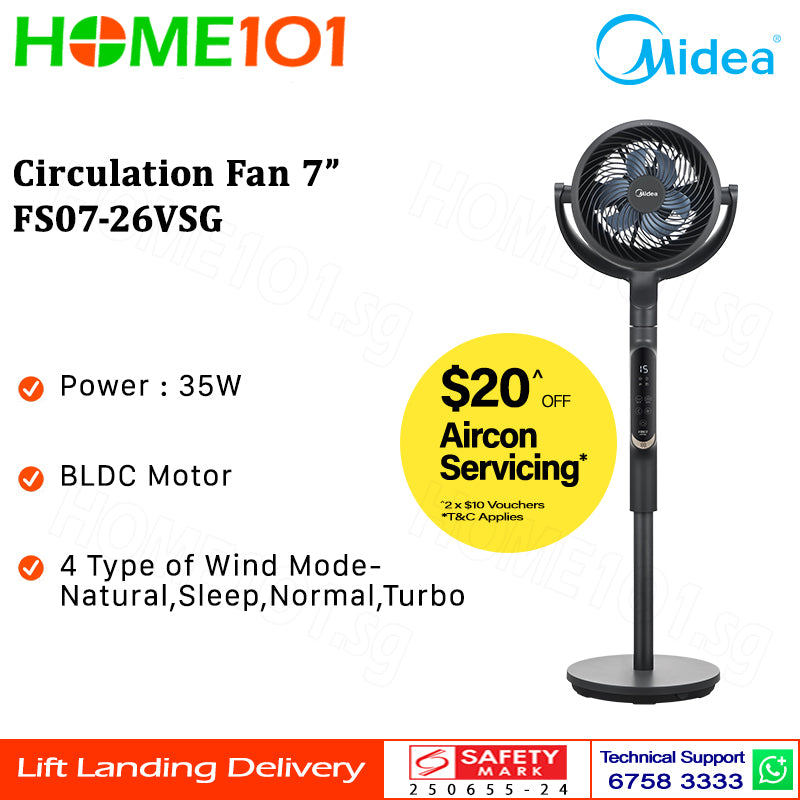 Midea Circulation Fan 7" FS07-26VSG