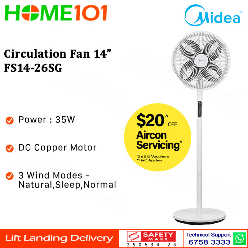 Midea Circulation Fan 14" FS14-26SG