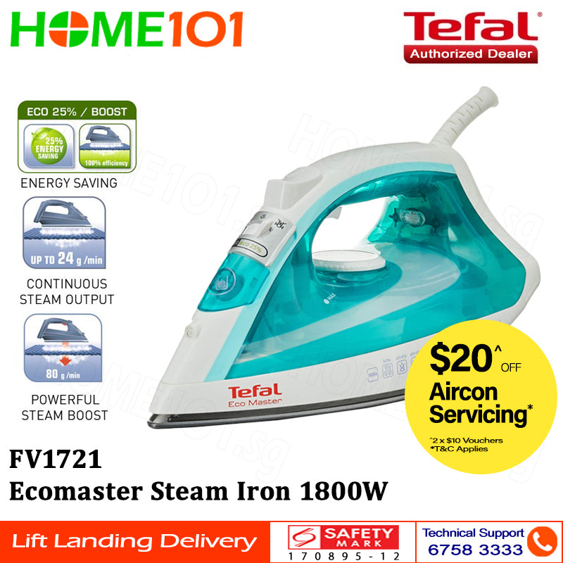 Tefal Ecomaster Steam Iron 1800W FV1721