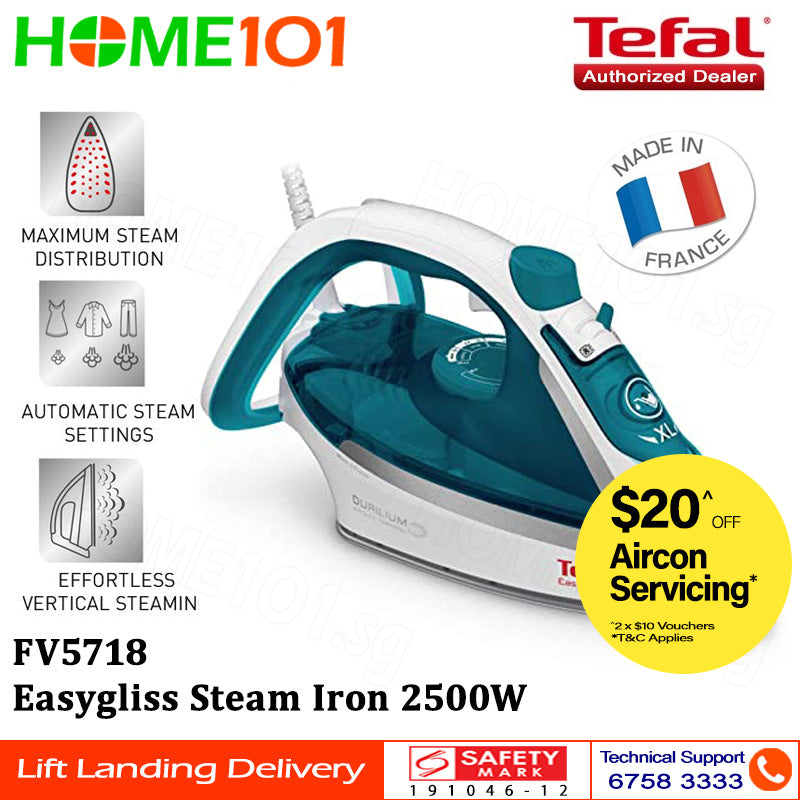 Tefal Easygliss Steam Iron 2500W FV5718