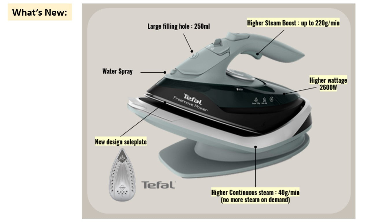 Tefal Freemove Cordless Steam Iron 2830W FV6672