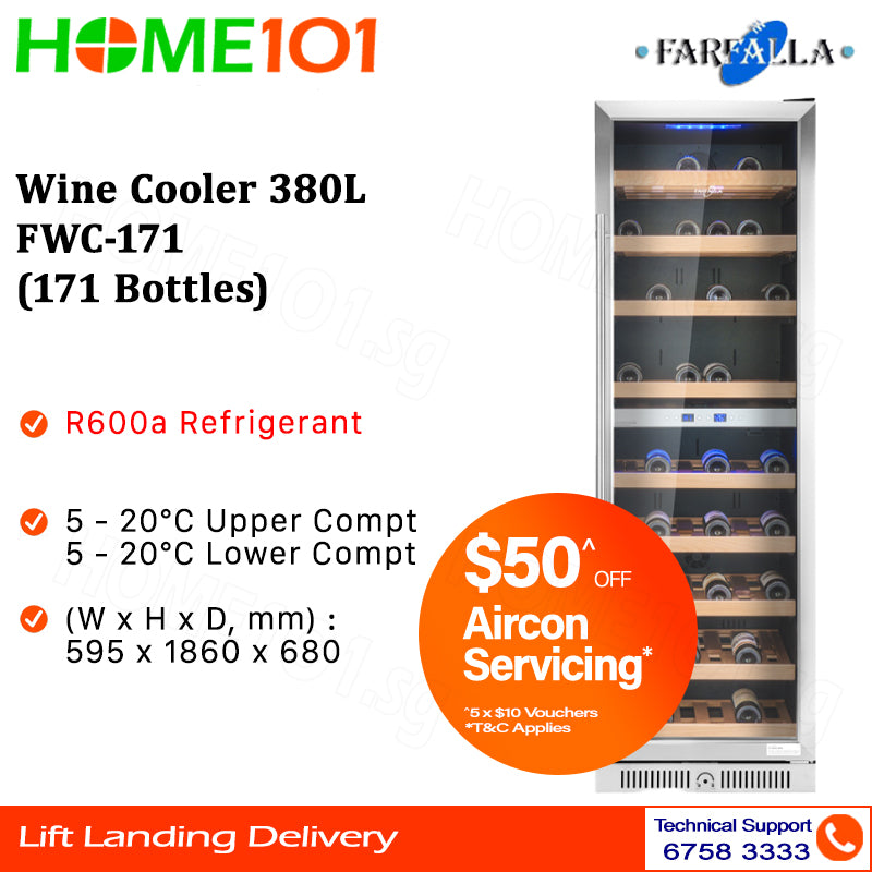 Farfalla Wine Cooler 380L FWC-171 (171 Bottles)