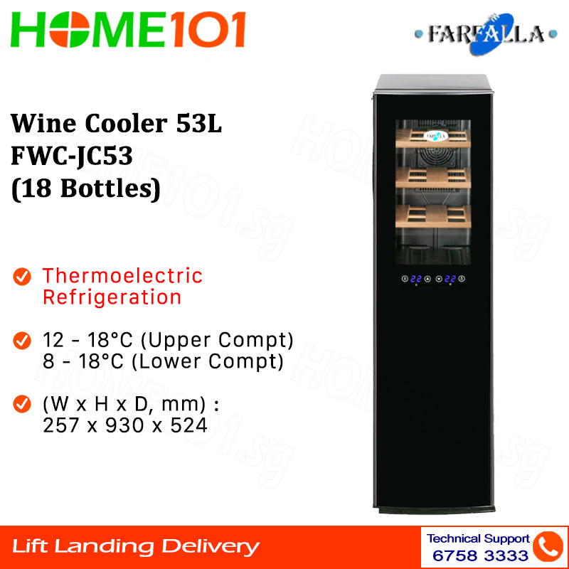 Farfalla Wine Cooler 53L FWC-JC53 (18 Bottles)