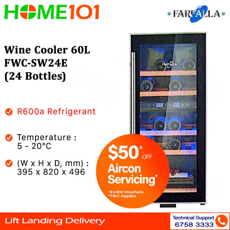 Farfalla Wine Cooler 60L FWC-SW24E (24 Bottles)