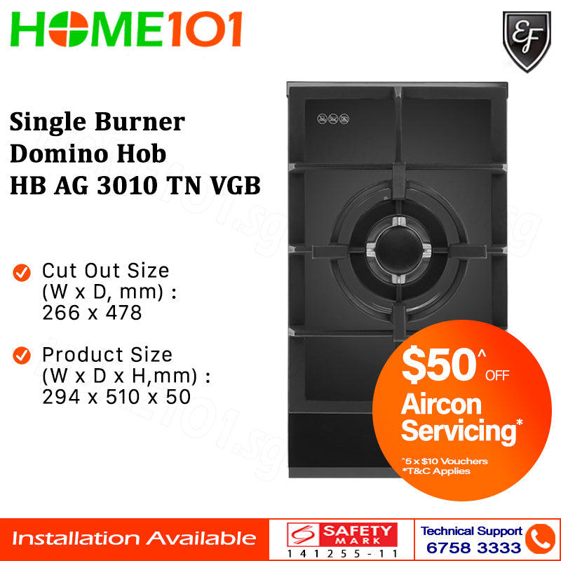 EF Single Burner Domino Hob HB AG 3010 TN VGB